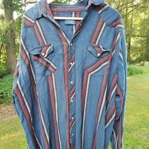 Vtg Wrangler Western button-up